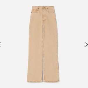 NWT RE/DONE 70s Ultra High Rise Wide Leg Jeans in Washed Khaki